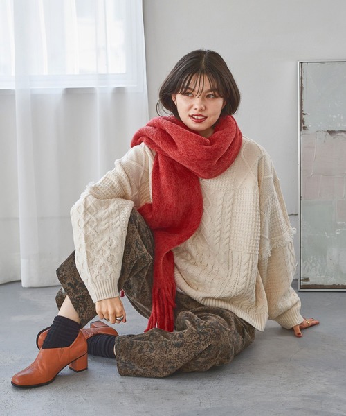 niko and...（ニコアンド）の「オリジナルラッセルストール（ストール/ショール・レディース・ブラウン/レッド/ブルー/チャコール/アイボリー・0）」の11枚目の写真