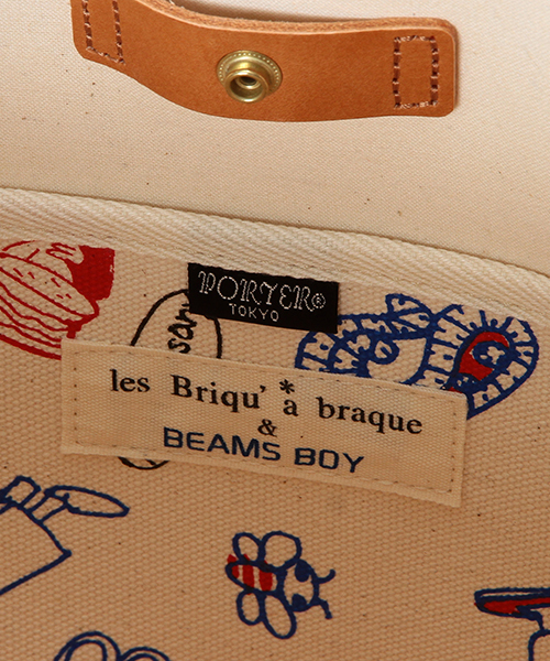 PORTER（ポーター）の「PORTER×les Briqu’a braque×BEAMS BOY / 40th別注 バケットショルダーバック（ショルダーバッグ・レディース・ナチュラル・ONE SIZE）」の7枚目の写真