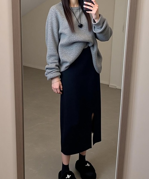 cammie(キャミー)の「前スリットタイトスカート(スカート・レディース・ベージュ/ブラック/アイボリー・F)」の10枚目の写真