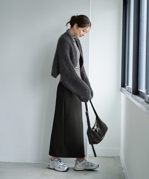 STYLE DELI(スタイルデリ)の「抜けないふんわりルーズニットボレロ(カーディガン/ボレロ・レディース・チャコールグレー/グレー/ダークブルー・FREE)」の7枚目の写真