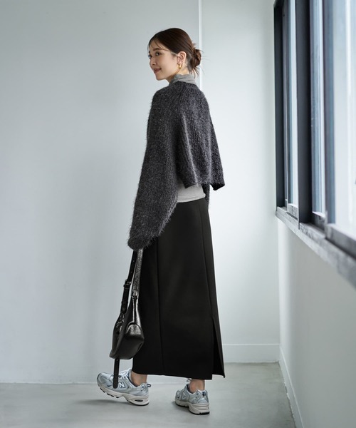 STYLE DELI(スタイルデリ)の「抜けないふんわりルーズニットボレロ(カーディガン/ボレロ・レディース・チャコールグレー/グレー/ダークブルー・FREE)」の8枚目の写真