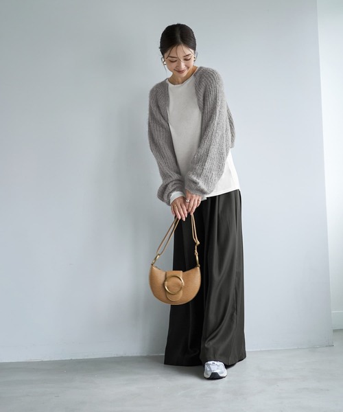 STYLE DELI(スタイルデリ)の「抜けないふんわりルーズニットボレロ(カーディガン/ボレロ・レディース・チャコールグレー/グレー/ダークブルー・FREE)」の18枚目の写真