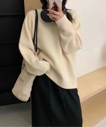 LUCPY（ラクピー）の「モヘアタッチニットプルオーバー（ニット/セーター）」