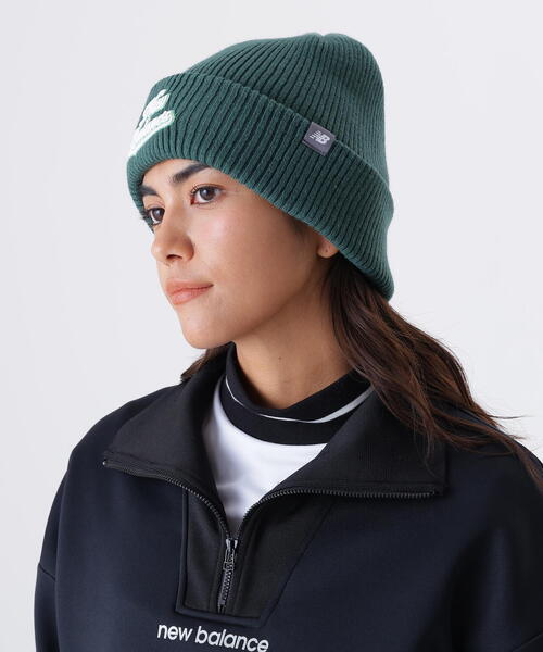 New Balance Golf(ニューバランスゴルフ)の「【new balance golf】BEANIE(ニットキャップ/ビーニー・レディース・ブラック/ホワイト/ライトカーキ・FREE)」の11枚目の写真