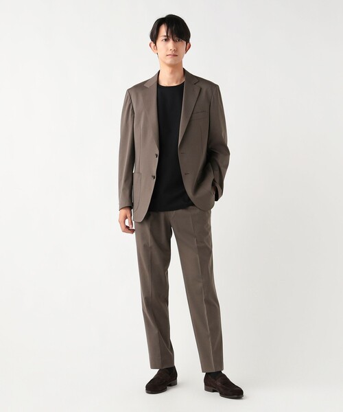 BEAMS HEART（ビームスハート）の「【4/23値下げ】トリアセテート ポンチ 2ボタン ジャケット（セットアップ対応）【接触冷感】（テーラードジャケット・メンズ・グリーン系その他5/ブラック・SMALL/MEDIUM/LARGE/X-LARGE）」の6枚目の写真