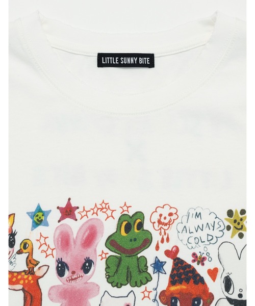 Little sunny bite（リトルサニーバイト）の「little sunny bite x Humberto Cruz long tee（Tシャツ/カットソー・レディース・ホワイト/ピンク/ブラック・SMALL/MEDIUM）」の7枚目の写真