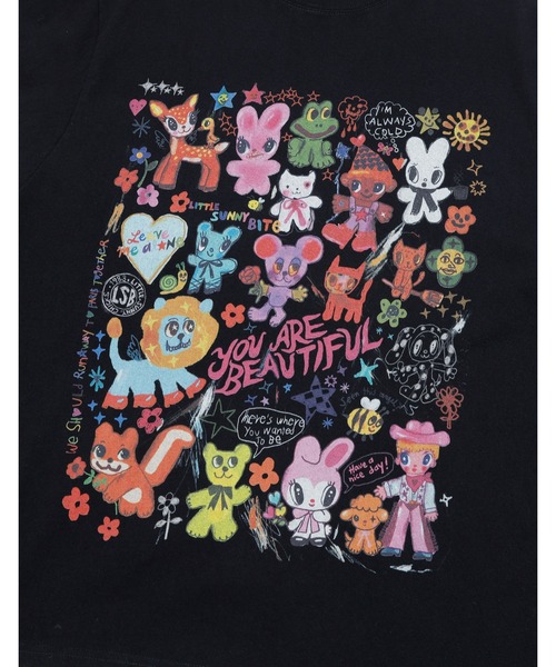 Little sunny bite（リトルサニーバイト）の「little sunny bite x Humberto Cruz long tee（Tシャツ/カットソー・レディース・ホワイト/ピンク/ブラック・SMALL/MEDIUM）」の18枚目の写真