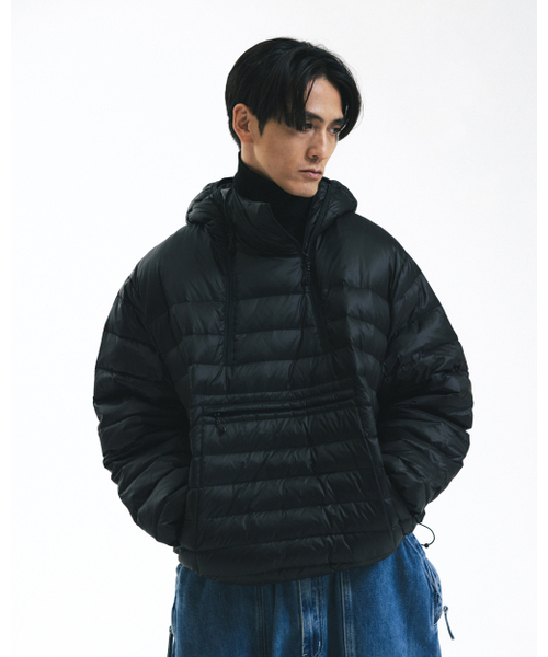 ANGLAN（アングラン）の「Duck Down Hooded Anorak Puffer - Black（ダウンジャケット/コート・メンズ・その他・FREE）」の5枚目の写真