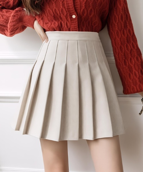 yuue' ( wear )(ユーイ)の「プリーツミニスカート インナーパンツ付き(スカート・レディース・ブラック/アイボリー/チャコールグレー・S/M/L)」の2枚目の写真