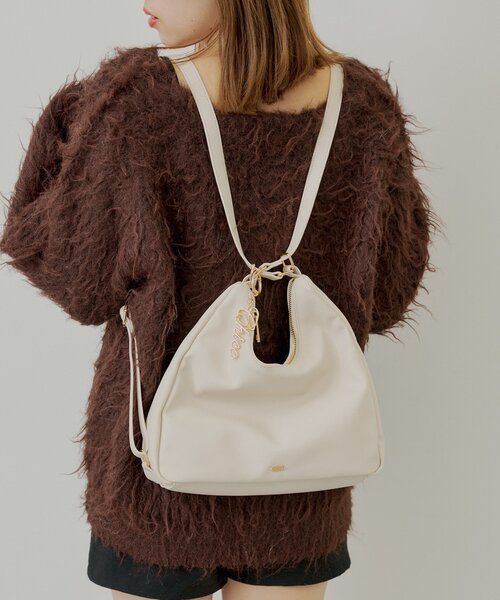 Chico（チコ）の「ロゴチャーム付き3wayホーボーバッグ（ボストンバッグ・レディース・ブラウン/アイボリー/ブラック/ブラウン系その他3・FREE）」の10枚目の写真