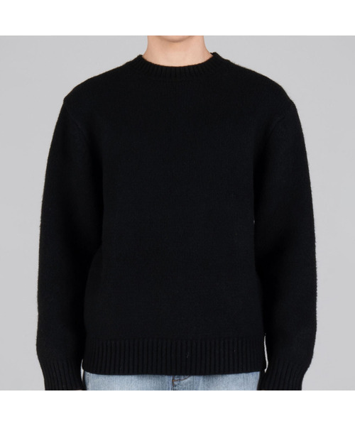 BUTTON SEOUL(ボタンソウル)の「ウールブレンドラウンドヘビーニット(ブラック)(ニット/セーター・メンズ・その他・MEDIUM/LARGE/X-LARGE)」の1枚目の写真