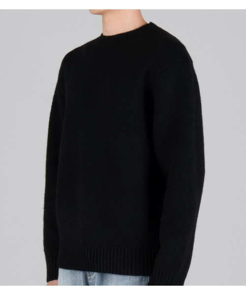 BUTTON SEOUL(ボタンソウル)の「ウールブレンドラウンドヘビーニット(ブラック)(ニット/セーター・メンズ・その他・MEDIUM/LARGE/X-LARGE)」の3枚目の写真