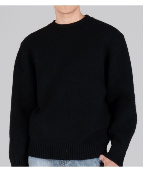 BUTTON SEOUL(ボタンソウル)の「ウールブレンドラウンドヘビーニット(ブラック)(ニット/セーター・メンズ・その他・MEDIUM/LARGE/X-LARGE)」の8枚目の写真