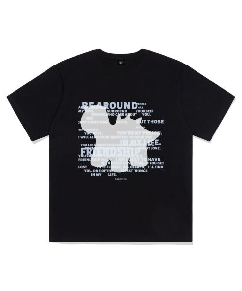 PAGESIISII（ページシシ）の「サウルスシルエットプリント半袖Tシャツブラック（Tシャツ/カットソー・レディース・その他・LARGE/SMALL/MEDIUM）」の2枚目の写真