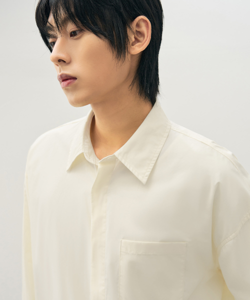 DRAW FIT（ドローフィット）の「ペーパーコットンオーバーサイズシャツ[レモン]（シャツ/ブラウス・メンズ・その他・LARGE/MEDIUM/X-LARGE）」の2枚目の写真