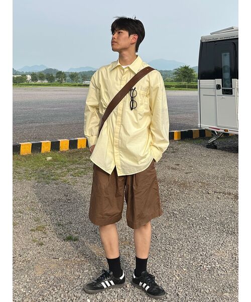 DRAW FIT（ドローフィット）の「ペーパーコットンオーバーサイズシャツ[レモン]（シャツ/ブラウス・メンズ・その他・LARGE/MEDIUM/X-LARGE）」の5枚目の写真