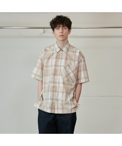 HORLISUN(ホーリーサン)の「Ophir Various Multi Check Loosefit Shirts Beige(シャツ/ブラウス・レディース・その他・MEDIUM/SMALL)」の1枚目の写真