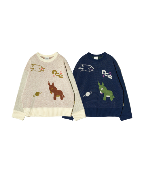 PIECEMAKER（ピースメーカー）の「DONKEY JACQUARD KNIT PULLOVER (IVORY)（ニット/セーター・レディース・その他・FREE）」の8枚目の写真