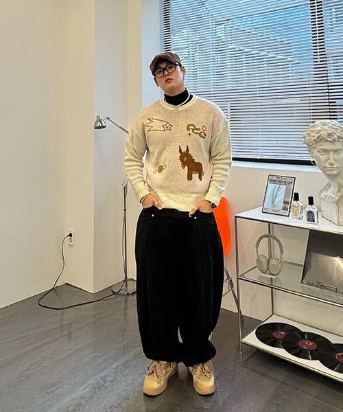 PIECEMAKER（ピースメーカー）の「DONKEY JACQUARD KNIT PULLOVER (IVORY)（ニット/セーター・レディース・その他・FREE）」の10枚目の写真