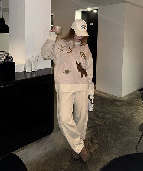 PIECEMAKER（ピースメーカー）の「DONKEY JACQUARD KNIT PULLOVER (IVORY)（ニット/セーター・レディース・その他・FREE）」の15枚目の写真