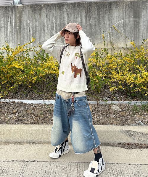 PIECEMAKER（ピースメーカー）の「DONKEY JACQUARD KNIT PULLOVER (IVORY)（ニット/セーター・レディース・その他・FREE）」の18枚目の写真