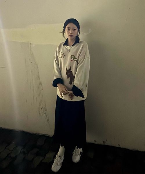 PIECEMAKER（ピースメーカー）の「DONKEY JACQUARD KNIT PULLOVER (IVORY)（ニット/セーター・レディース・その他・FREE）」の19枚目の写真