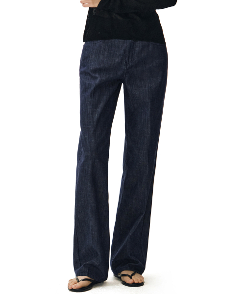 DECET WOMEN（デケット ウーマン）の「[リネンライク]Signature Straight Jeans DCWPT001CPIndigo（デニムパンツ・レディース・その他・X-SMALL/SMALL/MEDIUM/LARGE）」の11枚目の写真