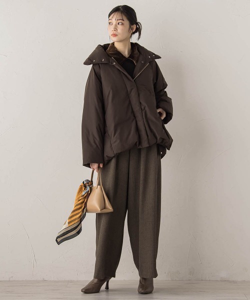 Droite lautreamont（ドロワットロートレアモン）の「テンダークロスダウン（ダウンジャケット/コート・レディース・ブラウン/ブラック/オフホワイト・S/M）」の20枚目の写真