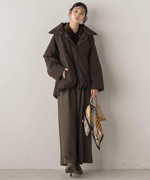 Droite lautreamont（ドロワットロートレアモン）の「テンダークロスダウン（ダウンジャケット/コート・レディース・ブラウン/ブラック/オフホワイト・S/M）」の22枚目の写真