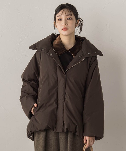 Droite lautreamont（ドロワットロートレアモン）の「テンダークロスダウン（ダウンジャケット/コート・レディース・ブラウン/ブラック/オフホワイト・S/M）」の12枚目の写真