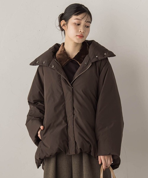 Droite lautreamont（ドロワットロートレアモン）の「テンダークロスダウン（ダウンジャケット/コート・レディース・ブラウン/ブラック/オフホワイト・S/M）」の13枚目の写真