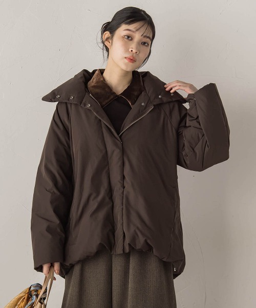 Droite lautreamont（ドロワットロートレアモン）の「テンダークロスダウン（ダウンジャケット/コート・レディース・ブラウン/ブラック/オフホワイト・S/M）」の14枚目の写真