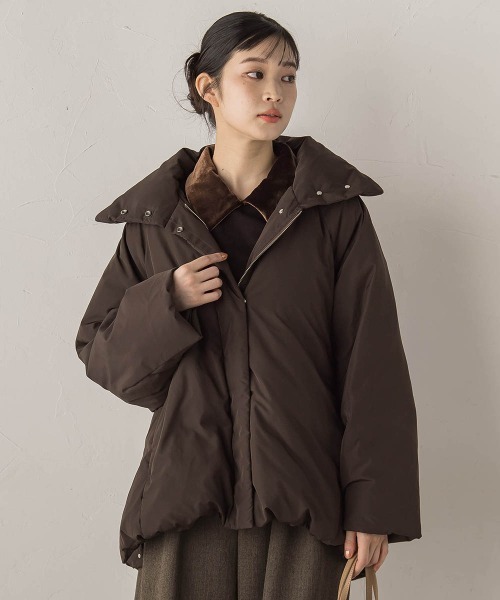 Droite lautreamont（ドロワットロートレアモン）の「テンダークロスダウン（ダウンジャケット/コート・レディース・ブラウン/ブラック/オフホワイト・S/M）」の15枚目の写真