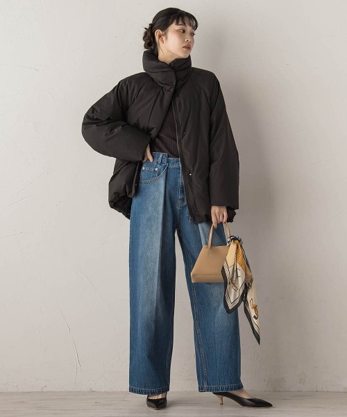 Droite lautreamont（ドロワットロートレアモン）の「テンダークロスダウン（ダウンジャケット/コート・レディース・ブラウン/ブラック/オフホワイト・S/M）」の4枚目の写真