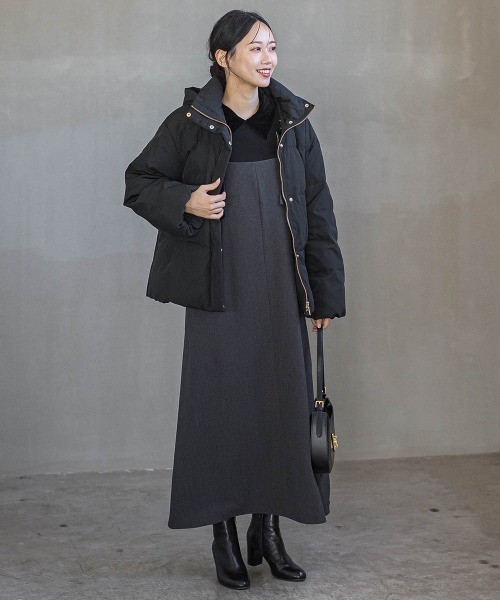 Droite lautreamont（ドロワットロートレアモン）の「テンダークロスダウン（ダウンジャケット/コート・レディース・ブラウン/ブラック/オフホワイト・S/M）」の9枚目の写真