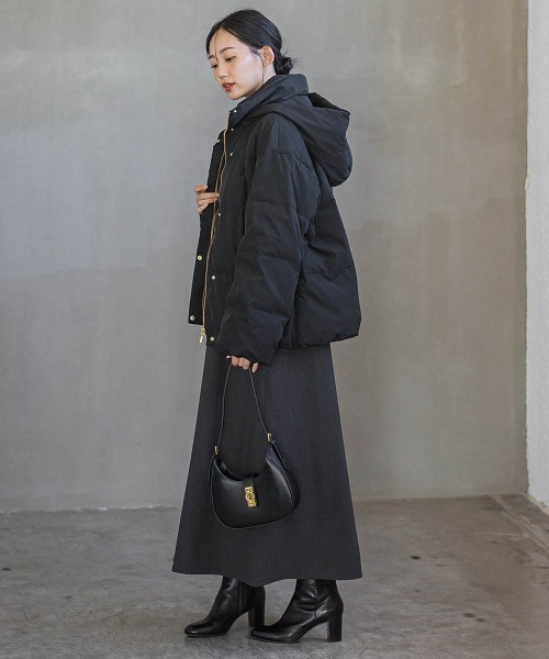 Droite lautreamont（ドロワットロートレアモン）の「テンダークロスダウン（ダウンジャケット/コート・レディース・ブラウン/ブラック/オフホワイト・S/M）」の10枚目の写真