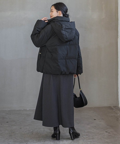 Droite lautreamont（ドロワットロートレアモン）の「テンダークロスダウン（ダウンジャケット/コート・レディース・ブラウン/ブラック/オフホワイト・S/M）」の11枚目の写真