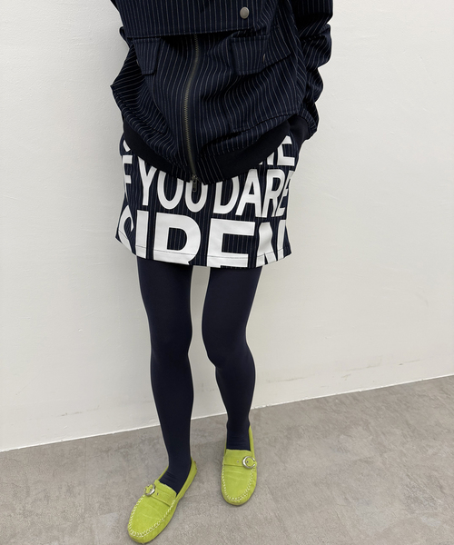 Oriens JOURNAL STANDARD（オリエンス ジャーナルスタンダード）の「ストライプロゴミニスカート（スカート・レディース・グレー/ネイビー・FREE）」の16枚目の写真