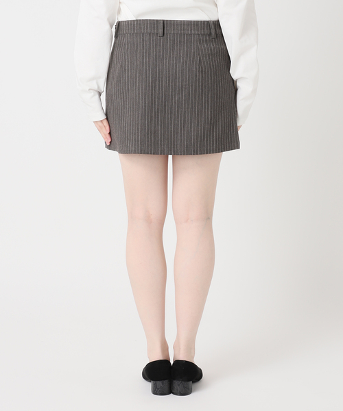 Oriens JOURNAL STANDARD（オリエンス ジャーナルスタンダード）の「ストライプロゴミニスカート（スカート・レディース・グレー/ネイビー・FREE）」の19枚目の写真