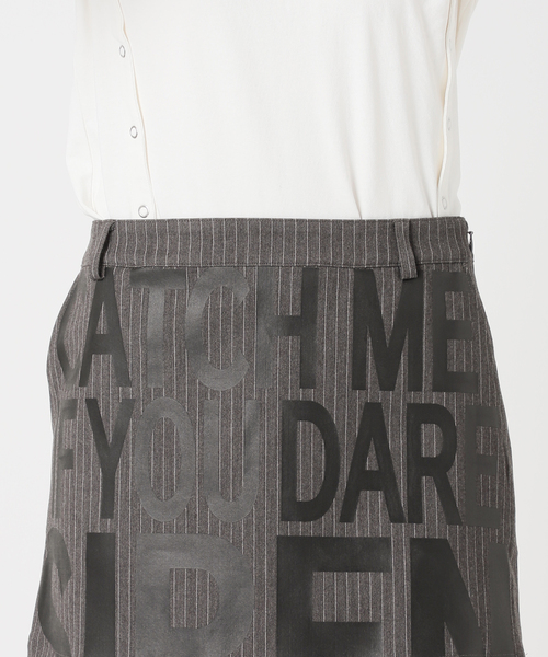 Oriens JOURNAL STANDARD（オリエンス ジャーナルスタンダード）の「ストライプロゴミニスカート（スカート・レディース・グレー/ネイビー・FREE）」の21枚目の写真