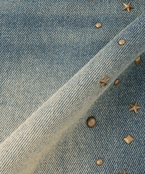 LOVETOXIC(ラブトキシック)の「スタッズフリンジデニムパンツ(その他パンツ・キッズ・ネイビー/グレー・S:140cm/130cm/L:160cm/M:150cm)」の8枚目の写真