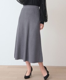 Nohea（ノヘア）の「地柄　縦柄 ニット ロングフレアー（スカート）」