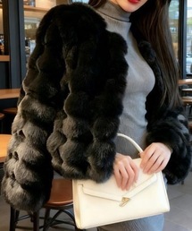 Nyu（ニュウ）の「ノーカラーファージャケット（ノーカラージャケット）」