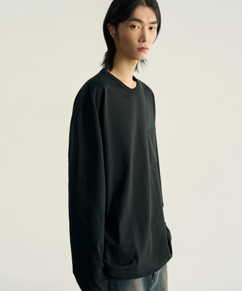ROTEMBER（ローテンバー）の「プレミアムコットンベーシックロングスリーブ[ブラック]（Tシャツ/カットソー・メンズ・その他・MEDIUM/LARGE/X-LARGE）」の2枚目の写真