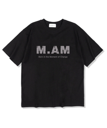 モーメントM.AMロゴ半袖Tシャツブラック