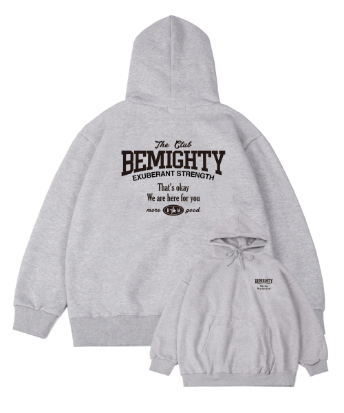 BEMIGHTY（ビーマイティー）の「レタリングロゴオーバーサイズ起毛フードパーカー[オートミール]（パーカー・メンズ・その他・LARGE/X-LARGE/XX-LARGE）」の2枚目の写真