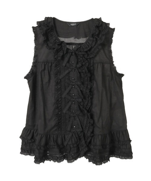 リボンモチーフいっぱいローンベスト（ベスト）｜PINK HOUSE（ピンク