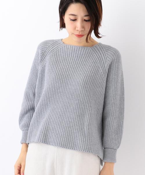 Another Edition（アナザーエディション）の「コットン畦プルオーバー/AEBC C アゼPO◆（ニット/セーター・レディース・オフホワイト/ライトグレー/レッド/オリーブ・FREE）」の3枚目の写真