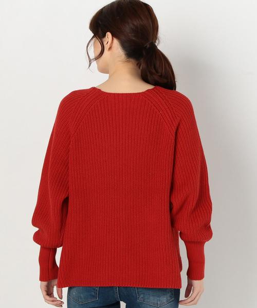 Another Edition（アナザーエディション）の「コットン畦プルオーバー/AEBC C アゼPO◆（ニット/セーター・レディース・オフホワイト/ライトグレー/レッド/オリーブ・FREE）」の5枚目の写真