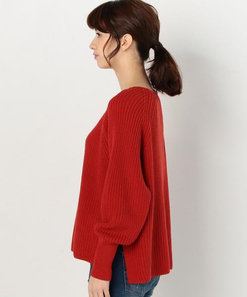 Another Edition（アナザーエディション）の「コットン畦プルオーバー/AEBC C アゼPO◆（ニット/セーター・レディース・オフホワイト/ライトグレー/レッド/オリーブ・FREE）」の7枚目の写真